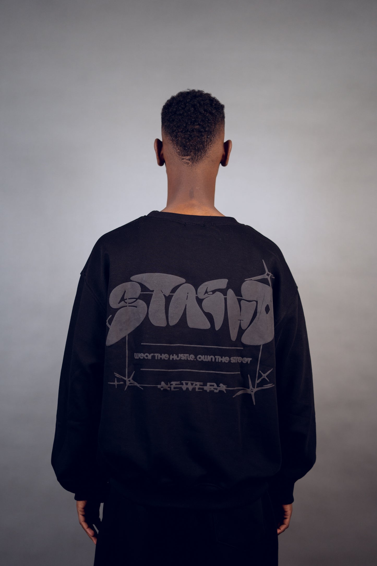 Black Puff Crewneck