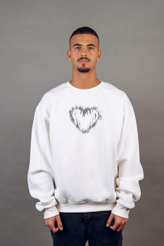 White Puff Crewneck